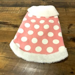 Pink and White polka dot pet sweater by Martha Stewart